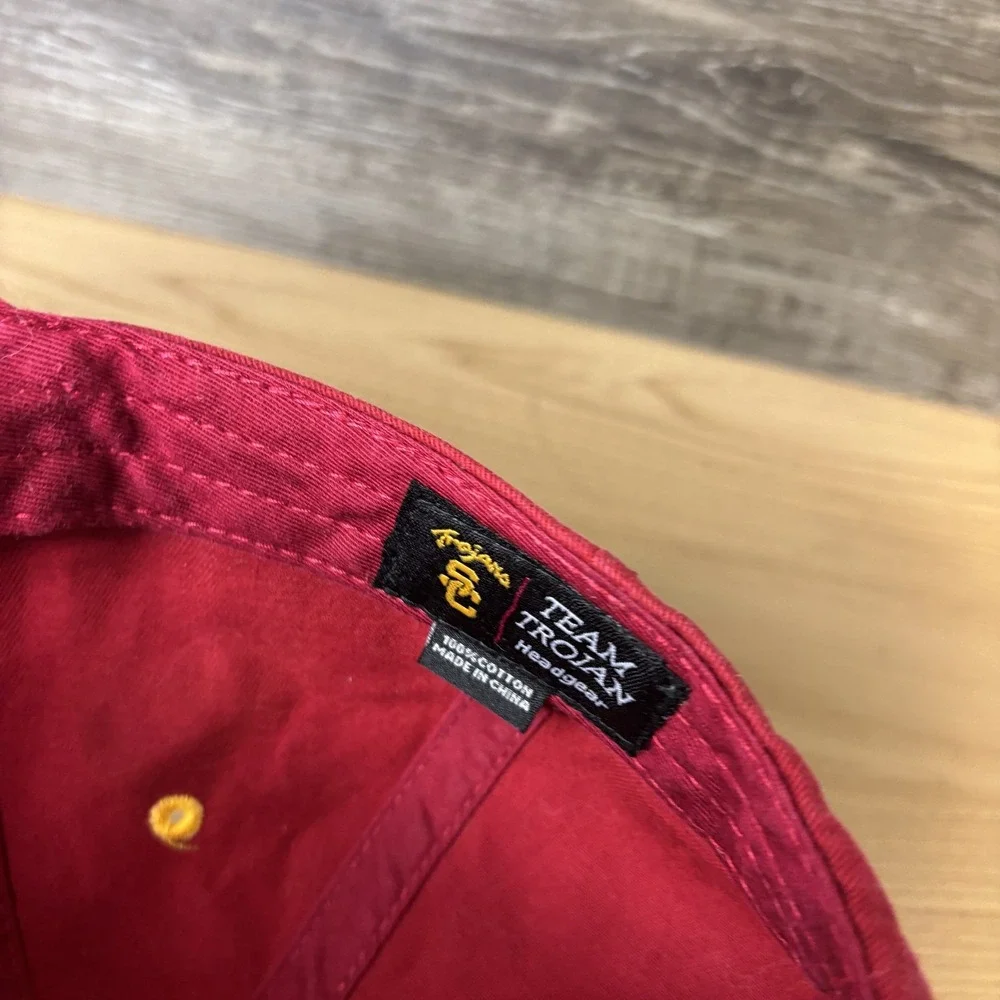 USC Trojans Hat Cap Strap Back Red Yellow NCAA Football FedEx Orange Bowl Mens